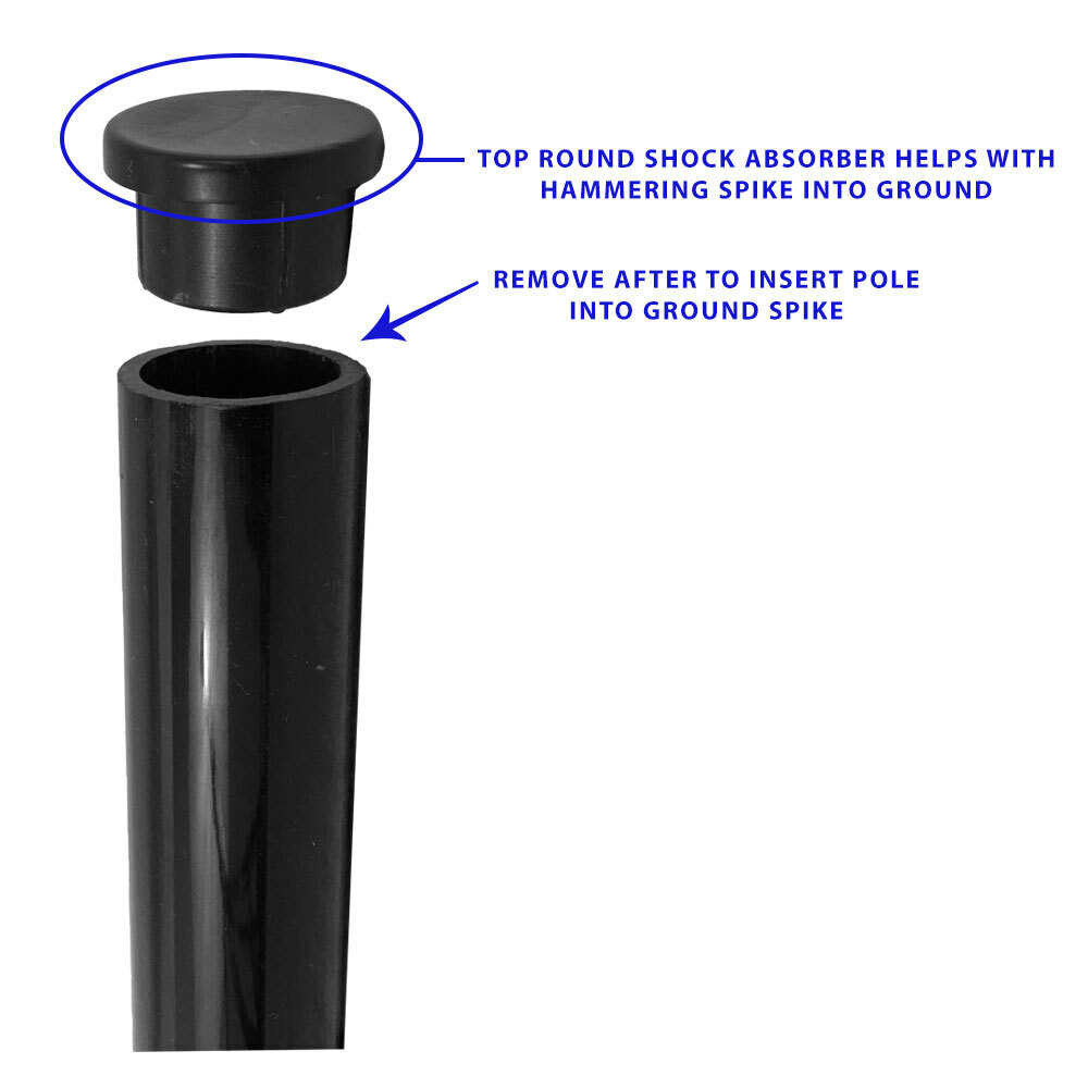 13ft Flag Pole In Ground Pole Pole & Stake Kit Outdoor Flag Pole Black 13' Pole