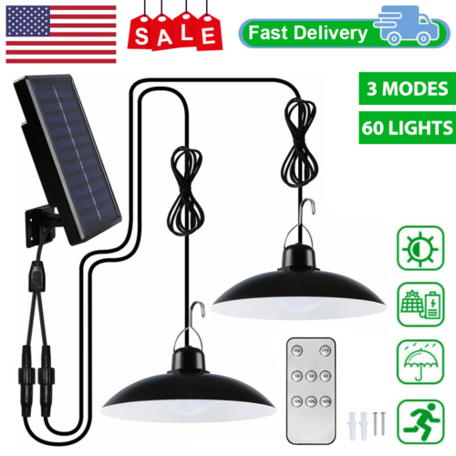 Solar Power Outdoor Indoor Garden Yard Shed Lamp