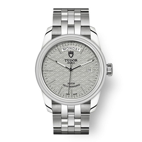 TUDOR Glamour 57100 Double date Silver Dial Automatic Men display picture 1
