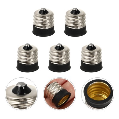  5 Pcs E17 to E14 Bulb Conversion Lamp Holder Light Fixture Adapter