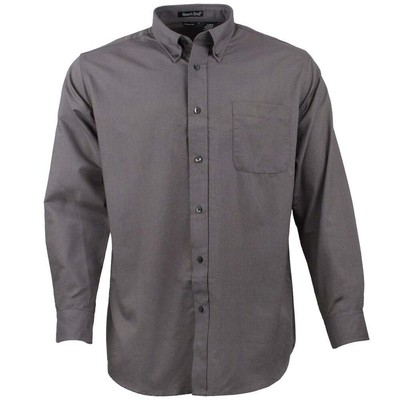 

Мужские серые повседневные топы Rivers End Color Rich Oxford с длинным рукавом на пуговицах, Grey, River's End Color Rich Oxford Long Sleeve Button Up Shirt