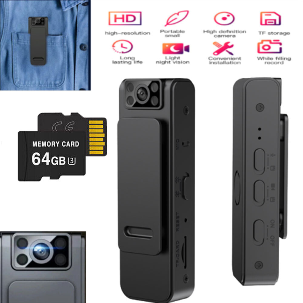 2023 NEW HD 1080P Noise Reduction Camera Portable Wearable Night Vision Recorder