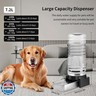 Marchul 1.9 Gallon Dog Water Dispenser, Large Dog Water Bowl Dispenser with Stainless Steel, Automatic Gravity Pet Bowl for Dogs Medium to Large (3 Filters) 7.2L
