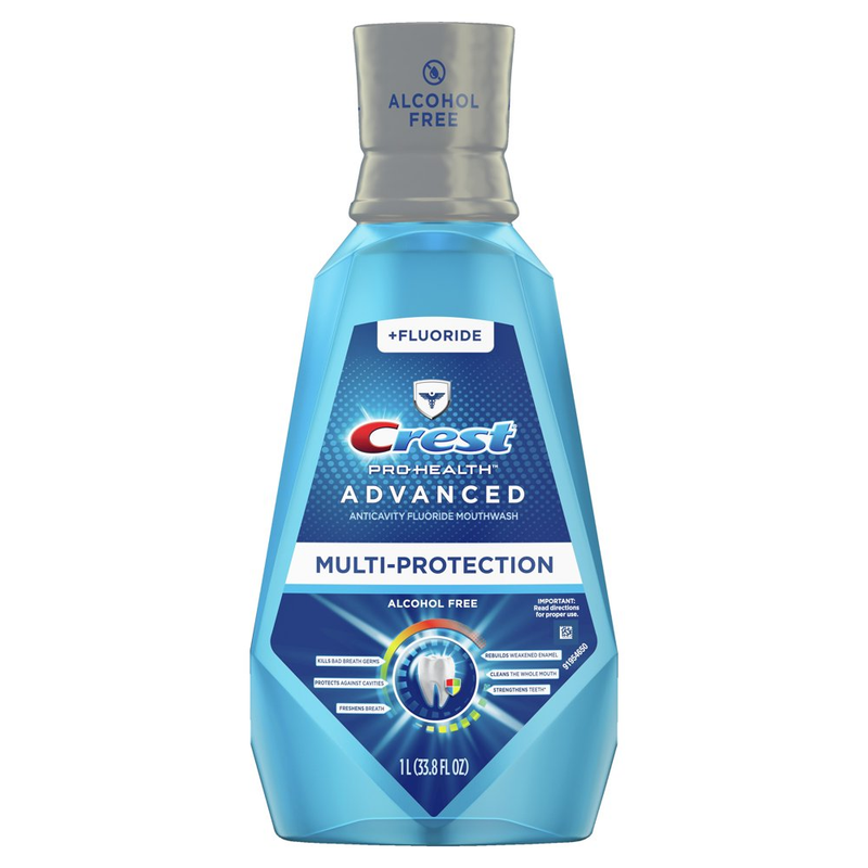 Crest Pro Health Advanced Mouthwash, Alcohol Free, Enamel, Mint, 33.8 Fl Oz