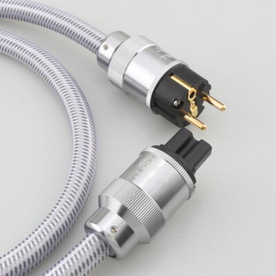 Audiophile Krell  HiFi Audio Power Cable US EU Schuko Gaming PC Main Supply Cord