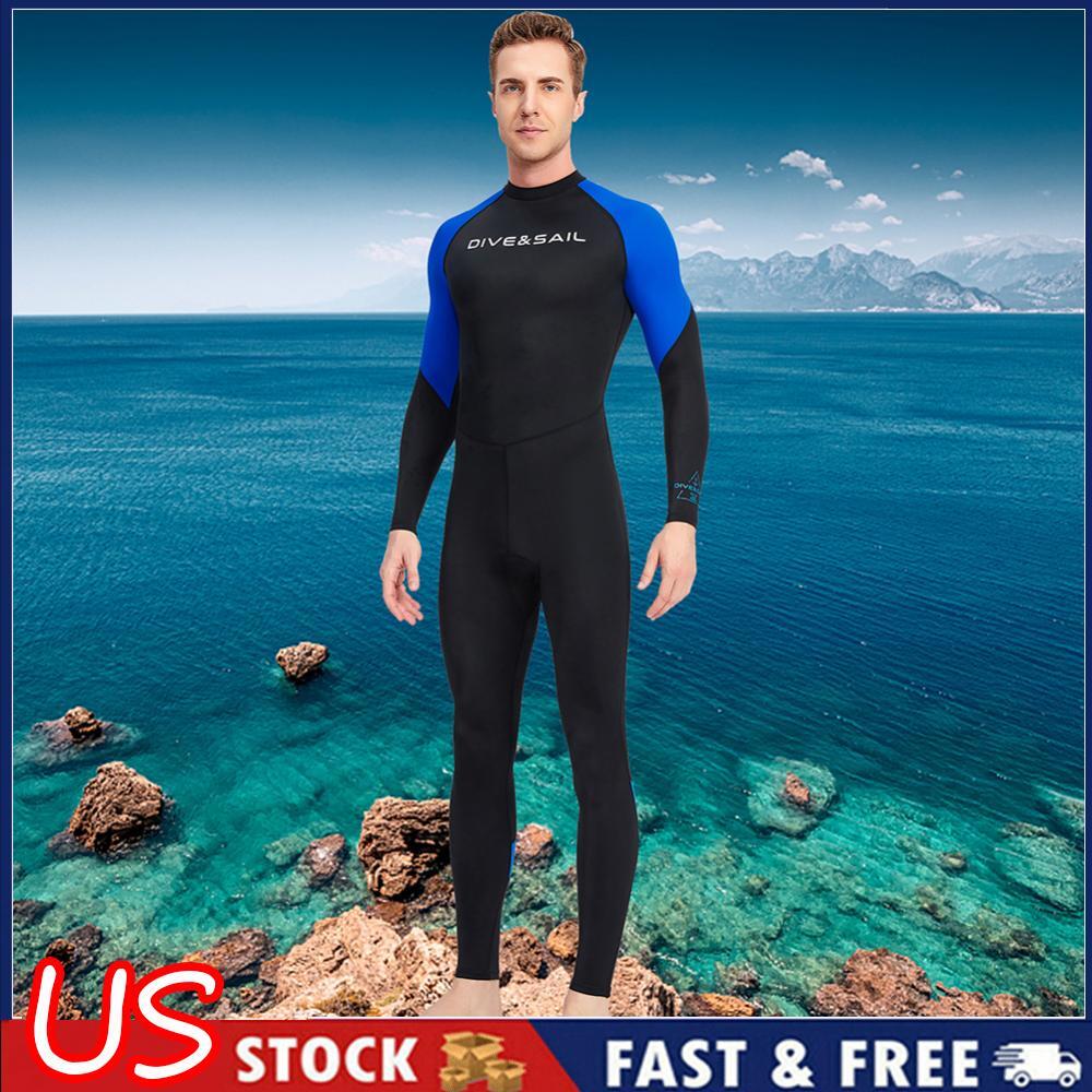 Men Diving Suit with Zipper Sunscreen Diving Surfing Suit Water Sports Equipment