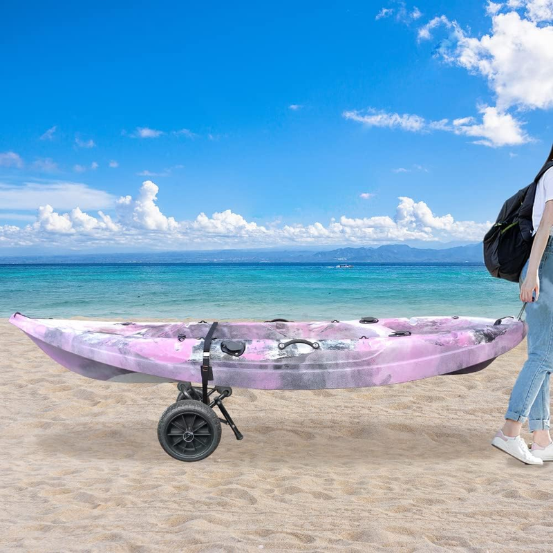 Kayak Cart, SUP Canoe Dolly Cart, Aluminum Transport Trolley for Float Mats Jon