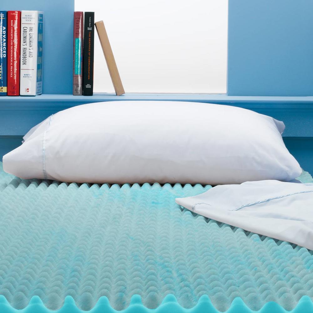 King Size Mattress Topper Cooling Gel Memory Foam Pad Support Pressure Relief 3