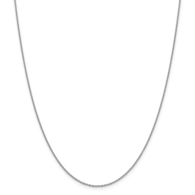 Pre-owned Superdealsforeverything Real 14kt White Gold 16 Inch 1.4mm Forzantine Cable With Lobster Clasp Chain