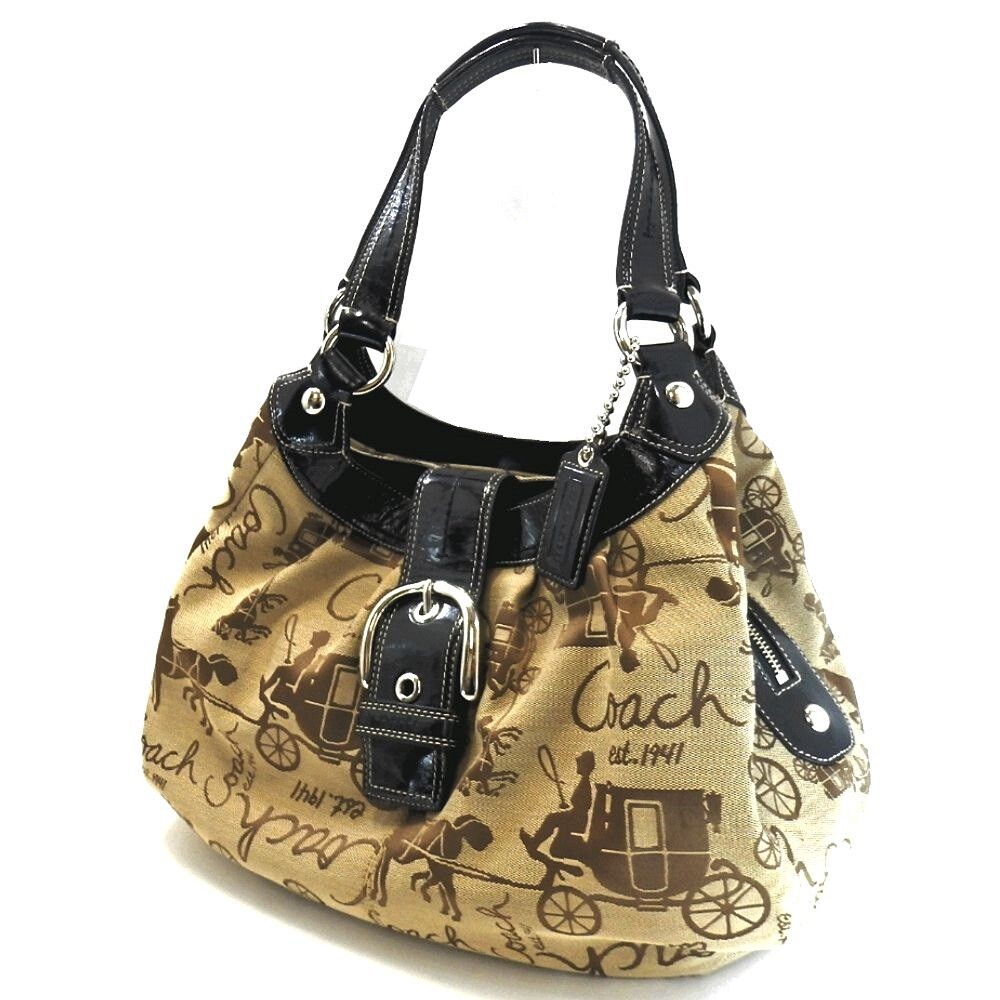 【Time is on】Tanning Horse Leather Coach COACH SOHO LYNN HORSE & CARRIAGE LARGE HOBO BAG #15209 | eBay