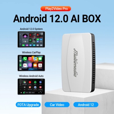 Play2Video Pro AIBOX Wireless CarPlay & Android Auto w/ Car Video Streaming APP