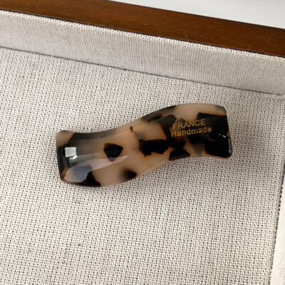 Women Wavy Acetate Hair Clip Leopard Marble Barrettes Metal Hairpin Headwear ##