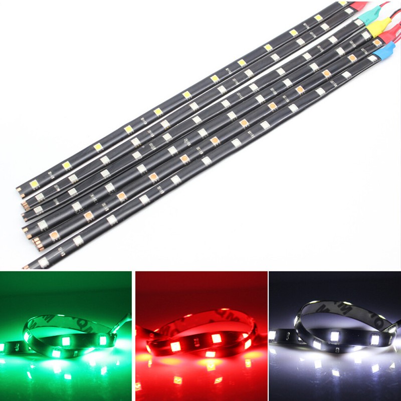 2Pcs 30CM 5050 White//Blue//Green//Red//Yellow SMD LED Strip Light Flexible DC 12V