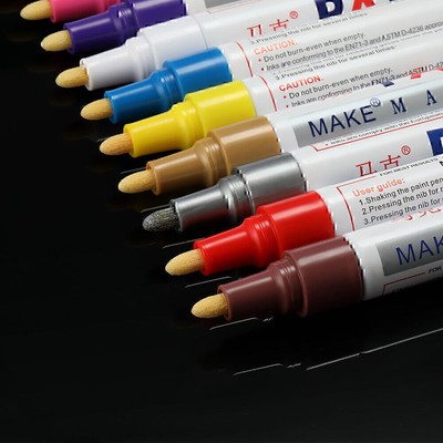 12pcs/set Waterproof Permanent Paint Marker Pen Car Tyre Tire Tread Rubber Metal