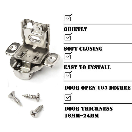 1/2" Overlay Soft Close Face Frame 105° Compact Cabinet Hinge Handwar Wholesales