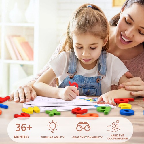 See and Spelling Learning Toy for Kids Age 3-8 Wooden Preschool Educational Toys