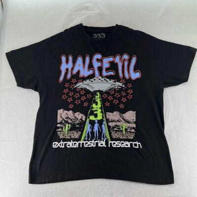 Half Evil 333 Short Sleeve Graphic Shirt Mens XL