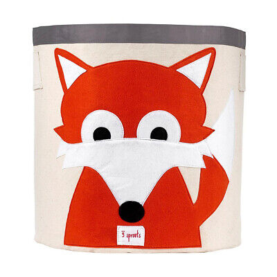 Canvas Storage Bin Laundry and Toy Basket for Baby and Toddlers, Fox (Used)