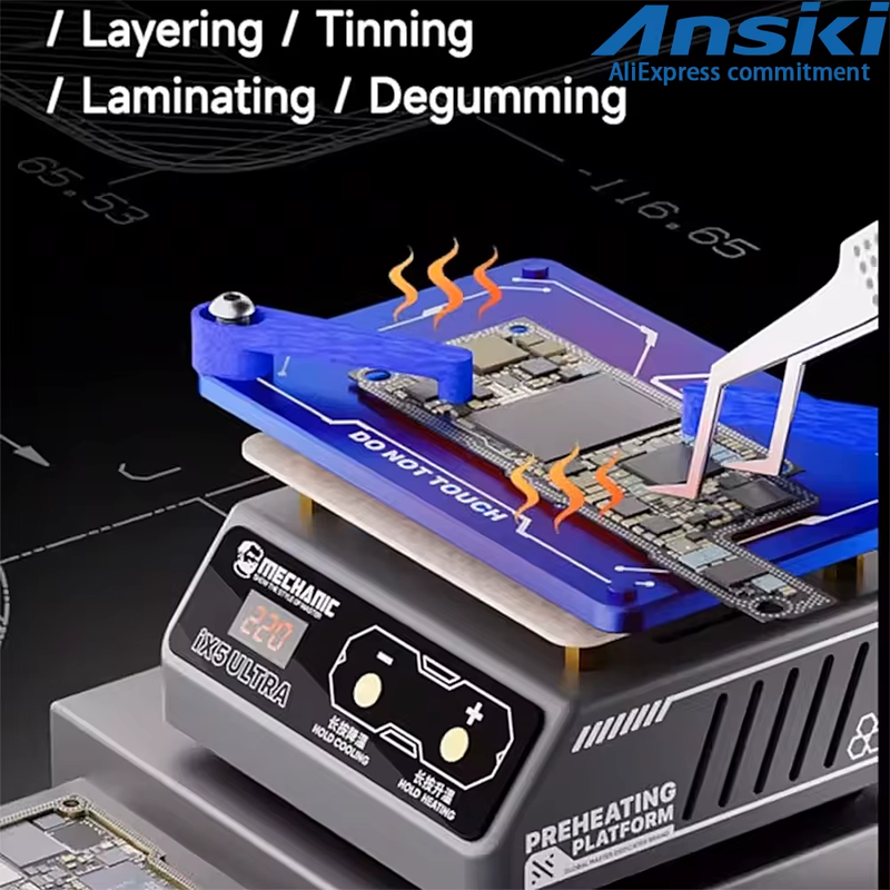 ix5 Ultra Heating Platform Preheater for Motherboard Layering Tin Planting Glue