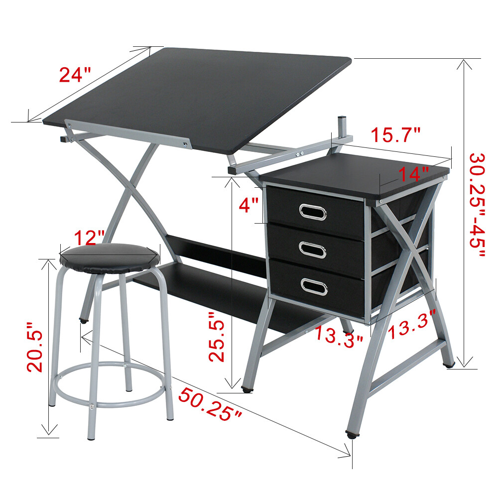 Adjustable drawing Desk