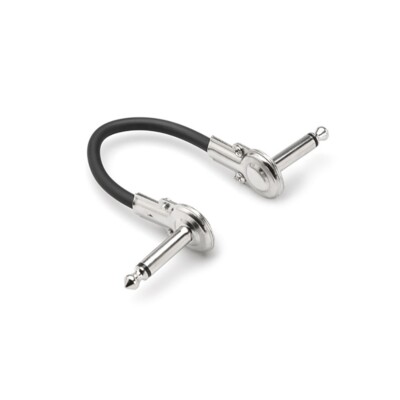 Hosa IRG-103 Guitar Pedal Patch Cable Flat Low-profile Right-Angle 1/4'' TS 3 ft