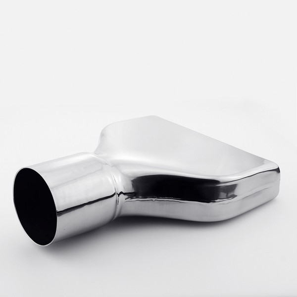 3" inlet 10" length Square Slanted Rectangle Out 304 Stainless Steel