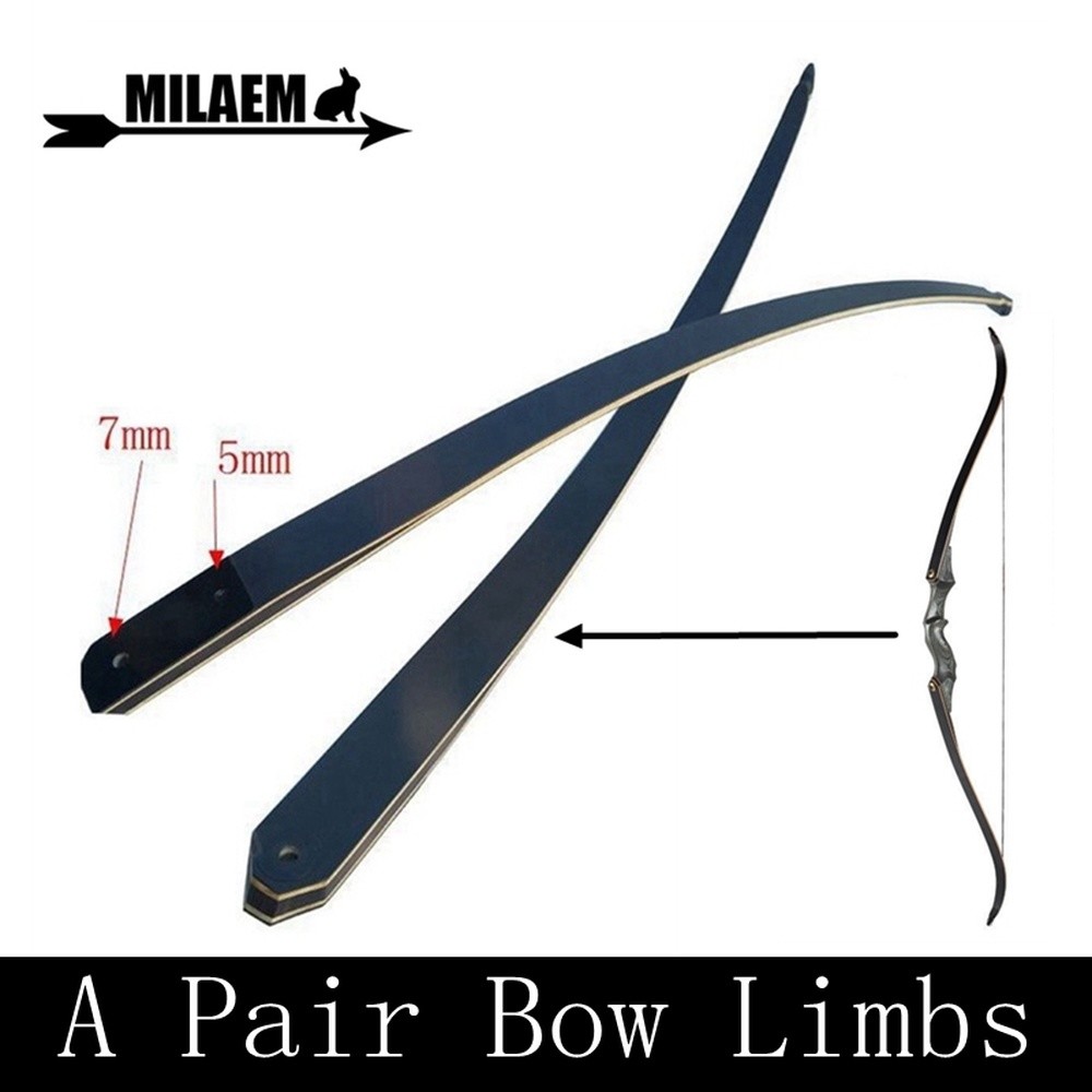 1pair 3060Ibs Recurve Bow Limbs 60" TakeDown Bamboo Core Archery