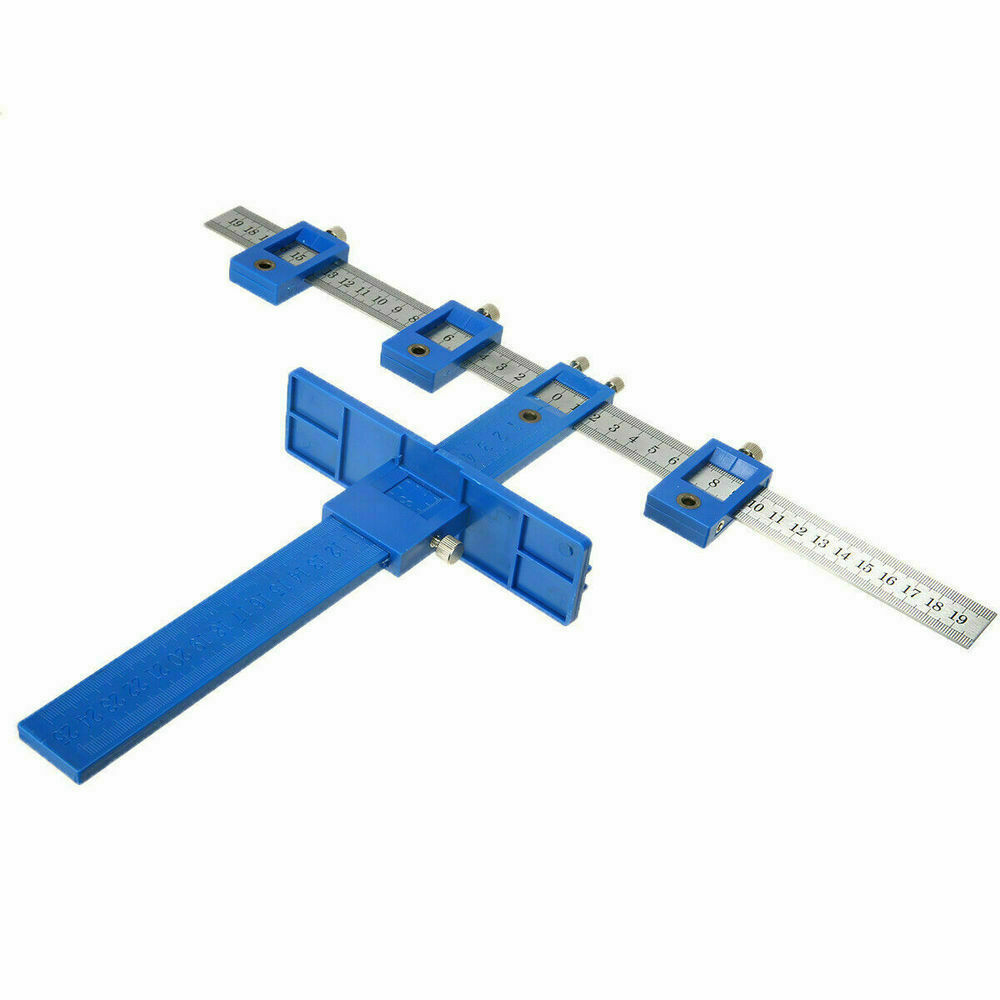 Drill Guide Punch Locator Woodworking Cabinet Hardware Jig 