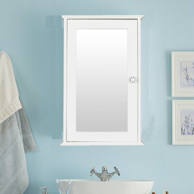 Mirror Door Wall Mount Hanging Medicine Cabinet Bathroom Storage Shelf Organizer