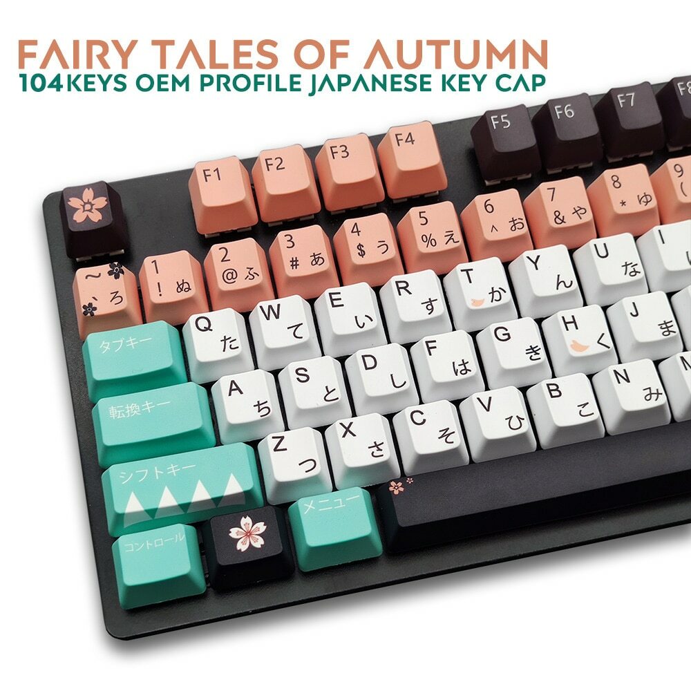 Japanese Sub Legend Keycap Set Keyset OEM Profile Custom Key Cap PC Master Race