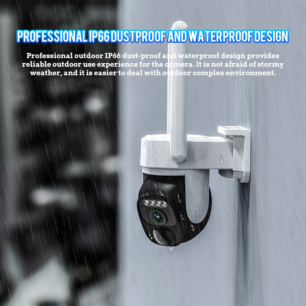 Solar Battery Powered Wireless WiFi Outdoor Pan/Tilt Home Security Camera System