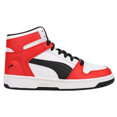 

Puma Rebound Layup High Top Мужские белые кроссовки Повседневная обувь 386438-14, Белый, Puma Rebound Layup High Top