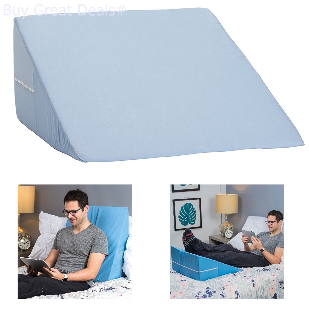 Memory Foam Wedge Pillow System Comfort Sleep Adjustable Bed Back
