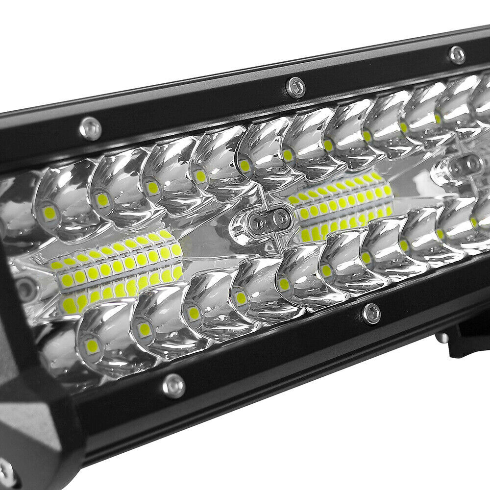 Tri-Row 4~23 Inch LED Light Bar 20" Combo Spot Flood Offroad Truck SUV Boat ATV