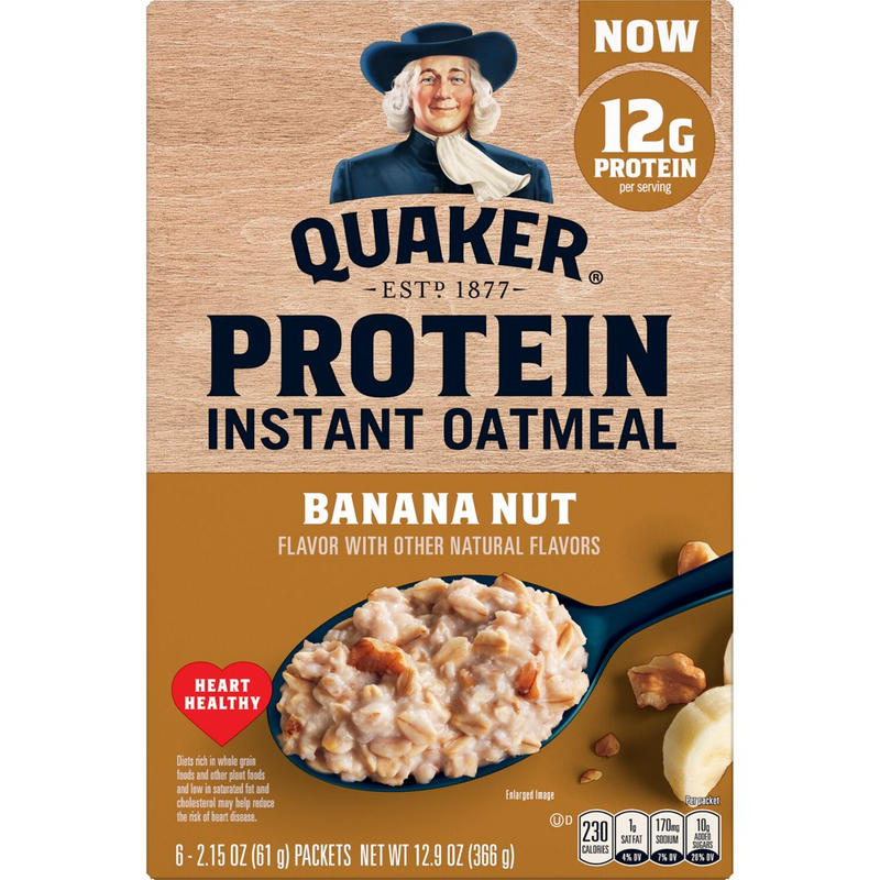 Quaker Select Starts Protein Instant Oatmeal Banana Nut 2.15 Oz 6 Count