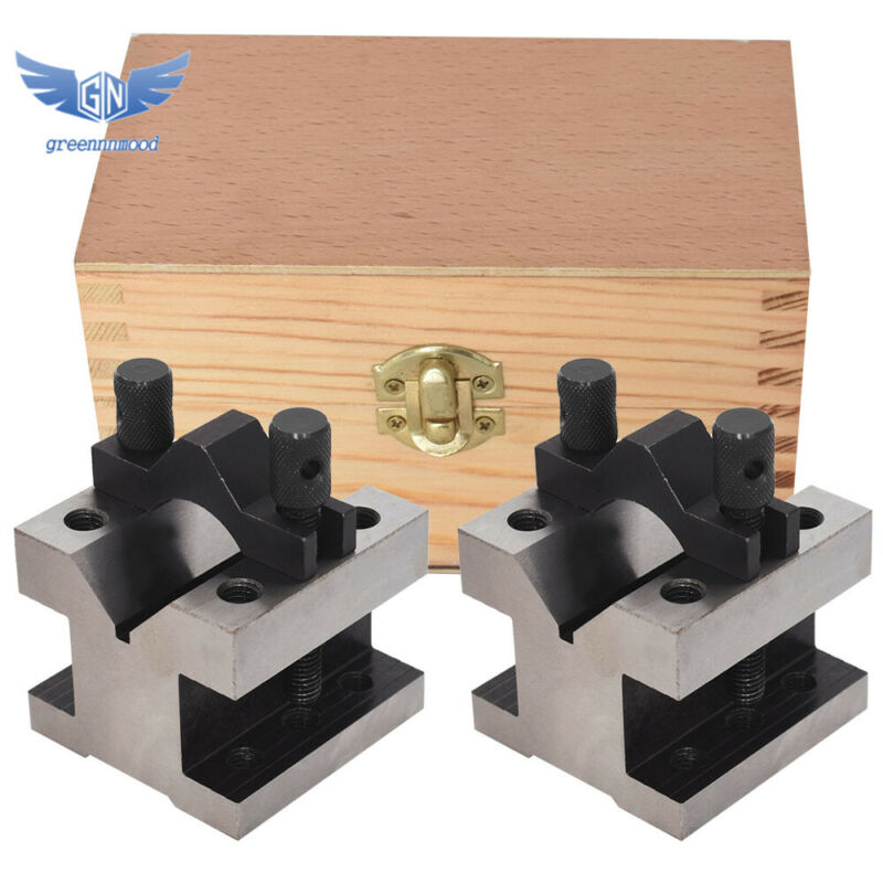 1 Set Multi-use Gauge Gage Machinist Tool 2-3/8 x 2-3/8 x 2 Inch V Block & Clamp