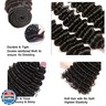 Human Hair Bundles Deep Wave Bundles 26 26 26 Inch Unprocessed Brazilian Virgin Hair Weave 3 Bundles Deep Wave Human Hair Extensions #1B Natural Color Bundle 50 Grams Per Bundle