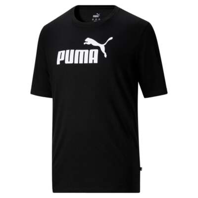 

Футболка Puma Essentials Logo с круглым вырезом и короткими рукавами, большая высокая мужская черная повседневная футболка, Черный, Puma 586446-01 Essentials Logo Crew Neck Short Sleeve Mens T-Shir