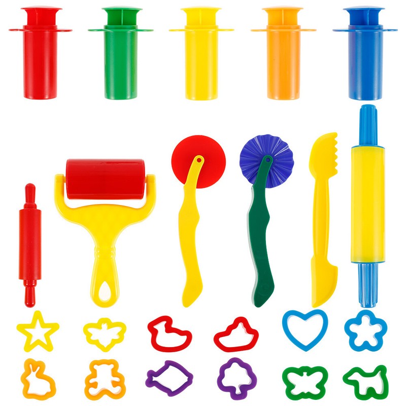 23x Dough Tools Extrusion Play Set Mold Kids Toys ModellingClay Extrusion CV