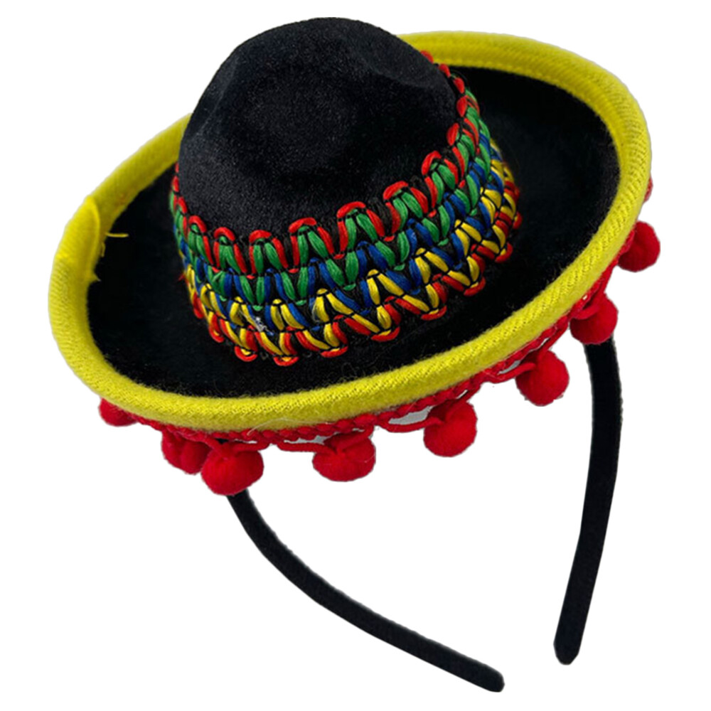 12-tlg. Mexikanische Party-Haarbänder Mit Breiter Krempe – Bunte Sombrero-Stirnbänder Für Fiesta & Karneval