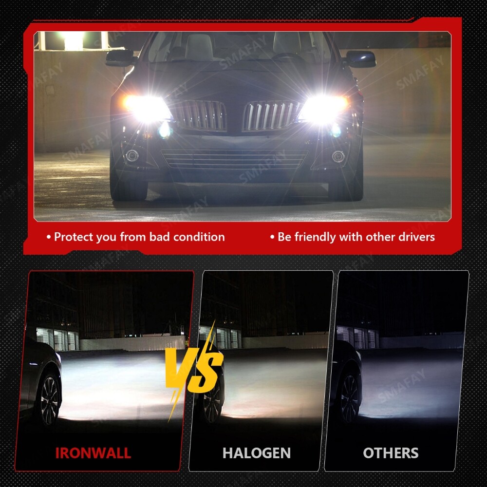 2x 9008 H13 LED Headlight Bulb 10000W 1000000LM High Low Beam Super Bright White