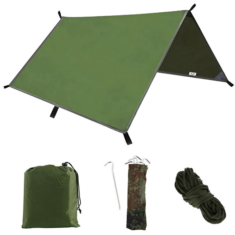 Tarp 3x3 Wasserdicht Sonnensegel Hängematte Outdoor Camping Zelt Plane