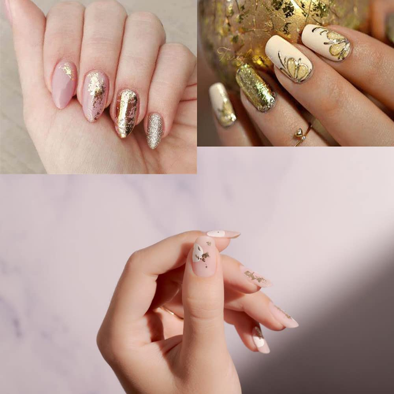 600 Pieces Imitation Gold Foil Sheets,  12 Colors 8x8.5cm Gold Leaf Paper for De