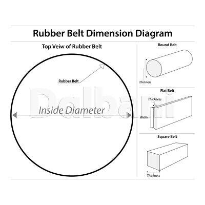 22mm Diameter 1.8mm Square Belt for VCR Cassette Tape Deck Arduino Gear Motor