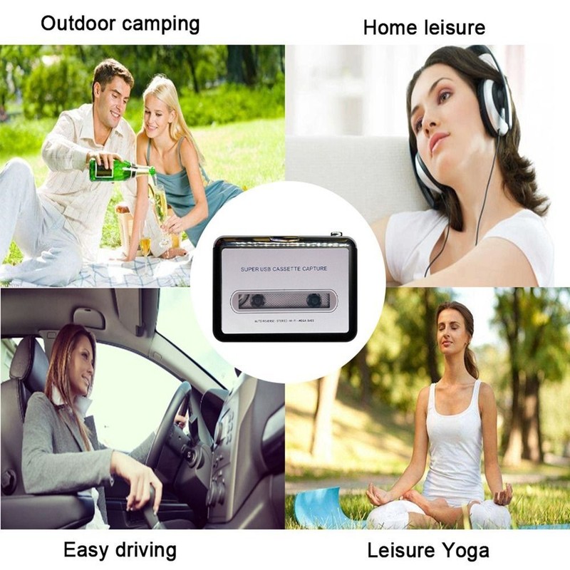 Cassette Recorder Radio Player USB Cassette Capture Tape to MP3 Converter