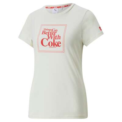 

Женские белые повседневные футболки Puma XC Cola 53618697, Off white