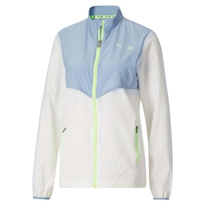 

Puma First Mile X Woven Full Zip Jacket Женская повседневная спортивная верхняя одежда размера, Белый, Puma First Mile X Woven Full Zip Jacket