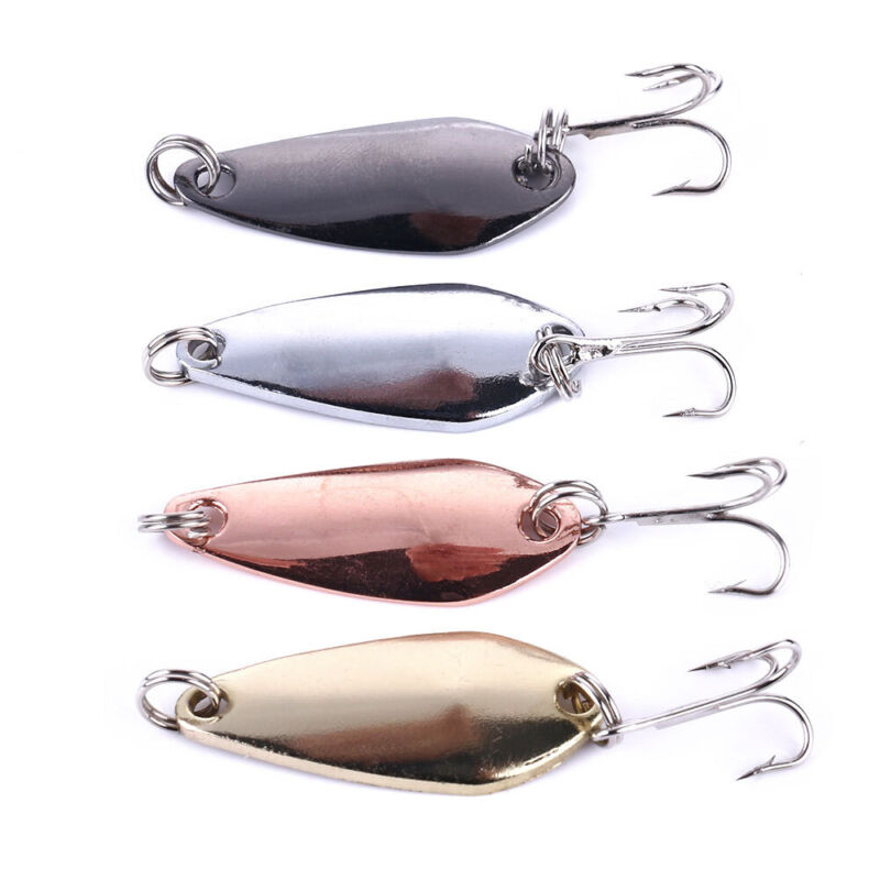 10pcs Metal Jigs Fishing Lures Spoon Blade Bait Crankbait Salmon Cod 3.5cm/3.7g