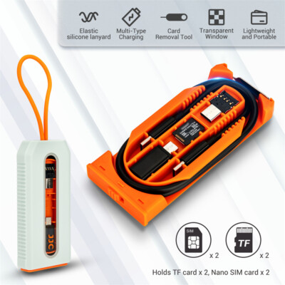 Multi-Function 22''65W USB Type C Cable+Type A Micro USB OTG Adapter Case Travel