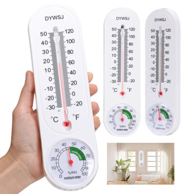3Pcs Wall Thermometers Garden Greenhouse Home Humidity Meter for Indoor Outdoor